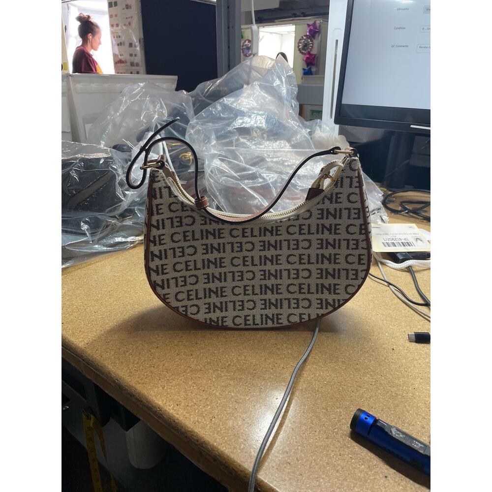 Celine Ava Bag All Over Logo Jacquard #247392C13B - Picture 7 of 7